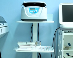 A centrifuge used in a dental treatment room when administering PRF/PRP