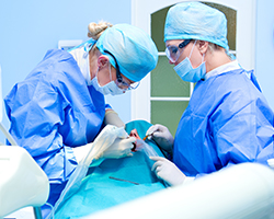 Patient receiving cavitation surgery