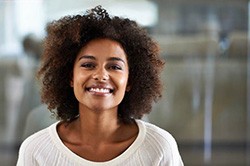 Woman smiling in Weyauwega