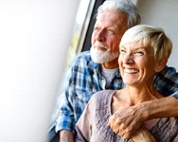 Couple with implant dentures in Weyauwega