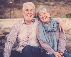 Older couple outdoors