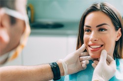 woman smiling after teeth whitening